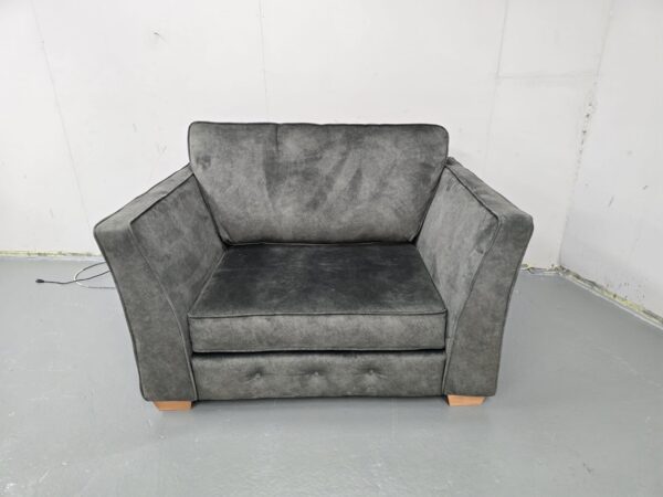 Grey Suede Love Seat