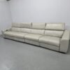 Grey Leather Big 4 Seater Electric Recliner Sofa - Image 3