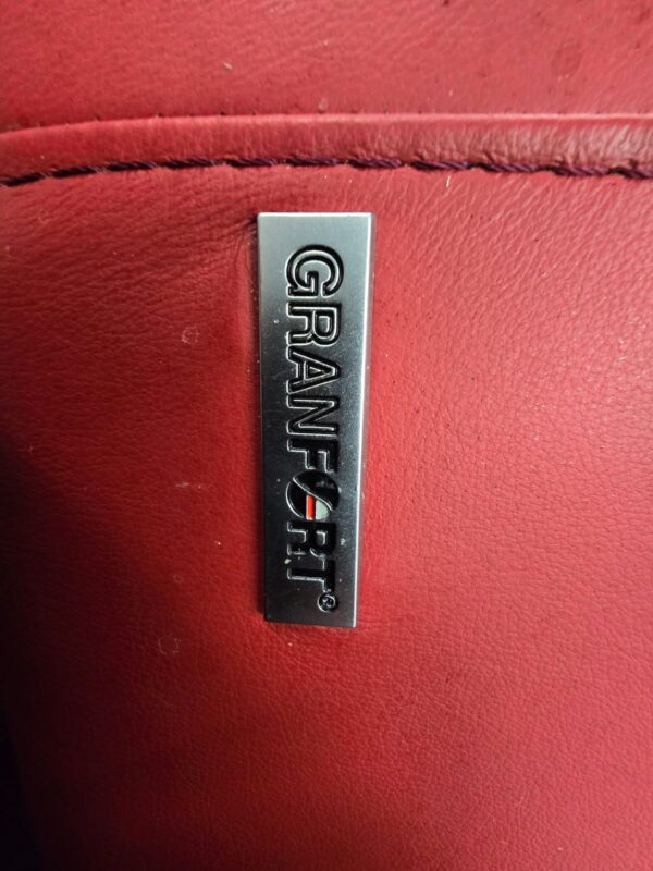 Granfort Red Leather 2 Seater Sofa - Image 5