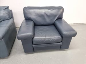 Blue Leather Single Chair