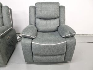 Harald Grey Fabric Electric Recliner Chair with USB