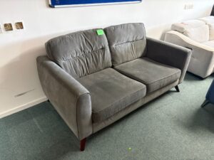 Dfs Grey Suede 2 Seater Sofa