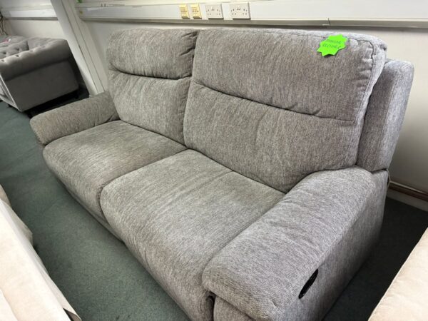 Dfs Grey Fabric 3 Seater Manual Recliner Sofa