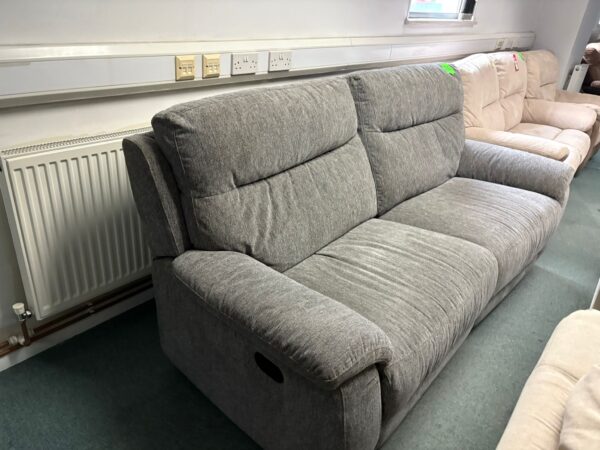 Dfs Grey Fabric 3 Seater Manual Recliner Sofa - Image 2