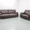 Full Leather 4 and 1 Seater Sofa and Chair