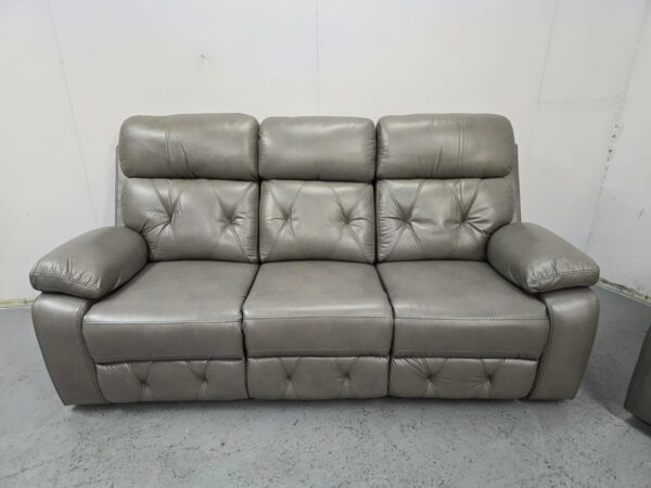 Cody Leather 3 Piece Suite Manual Recliner Sofas and Chair - Image 5