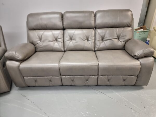 Cody Leather 3 Seater Manual Recliner Sofa