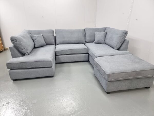 Carnaby Grey U Shape Corner Sofa - Image 3