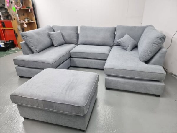 Carnaby Grey U Shape Corner Sofa