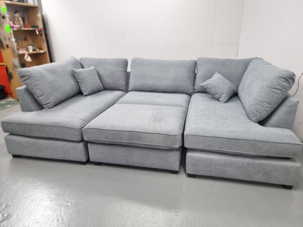 Carnaby Grey U Shape Corner Sofa - Image 7