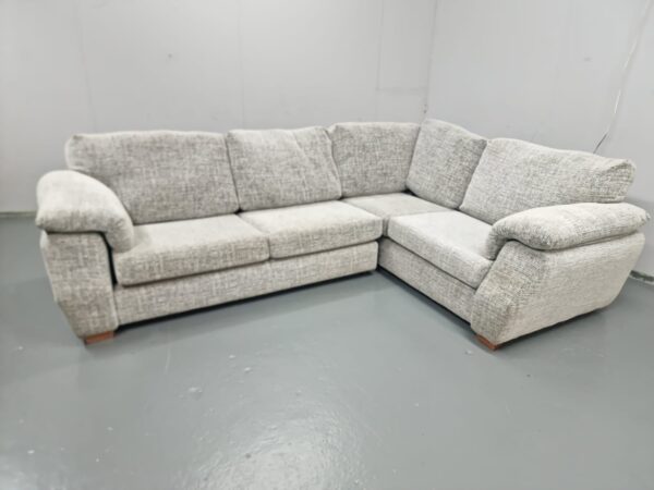 Ex Display Scs Light Grey Fabric Corner Sofa - Image 3