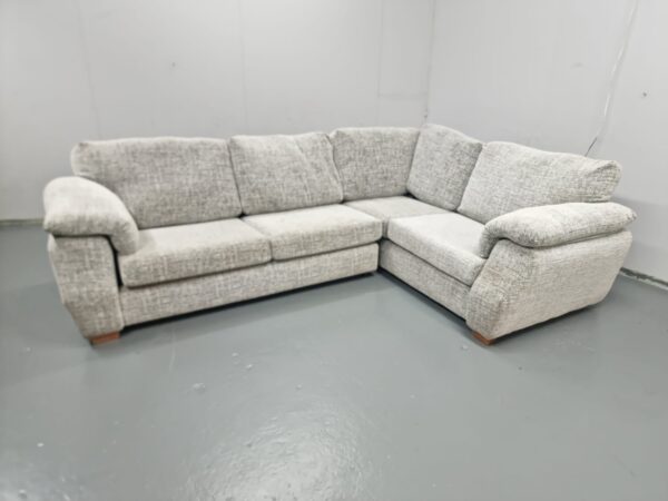 Ex Display Scs Light Grey Fabric Corner Sofa