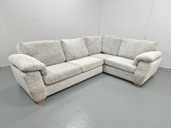 Ex Display Scs Light Grey Fabric Corner Sofa - Image 4