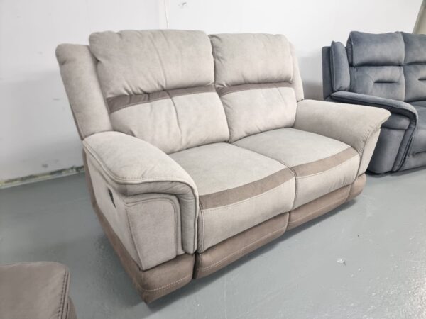 Brand New Scs Fortuna Beige 2 Seater Manual Recliner Sofa - Image 2