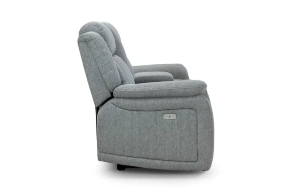 Linden Grey Fabric Electric Recliner Chair with USB - Image 3