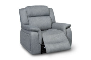 Linden Grey Fabric Electric Recliner Chair with USB