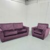 Dfs Velvet 3 and 1 Seater Sofa and Chair - Image 3