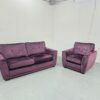 Dfs Velvet 3 and 1 Seater Sofa and Chair