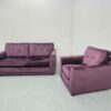 Dfs Velvet 3 and 1 Seater Sofa and Chair - Image 4