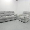 Scs Grey Fabric 3 and 1 Seater Electric Recliner Sofa and Chair - Image 2