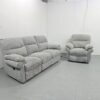 Scs Grey Fabric 3 and 1 Seater Electric Recliner Sofa and Chair - Image 4