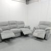 Scs Grey Fabric 3 and 1 Seater Electric Recliner Sofa and Chair - Image 5