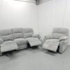 Scs Grey Fabric 3 and 1 Seater Electric Recliner Sofa and Chair - Image 6