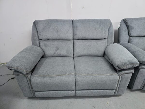 Elio Grey Fabric 2 Seater Manual Recliner Sofa