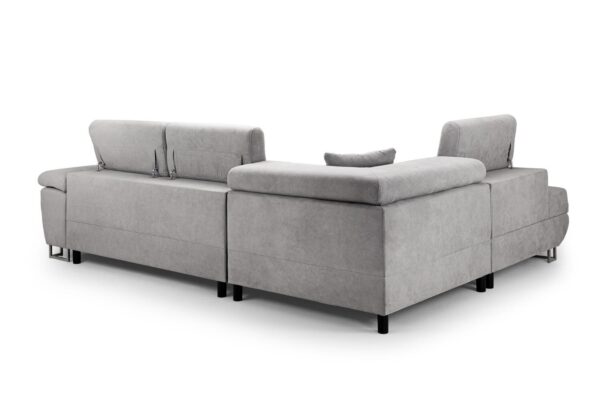 Anton Grey Corner Sofabed with Adjustable Headrests - Image 2