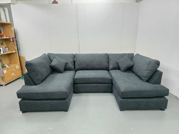 Carnaby Black U Shape Corner Sofa