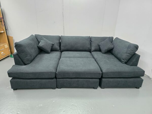 Carnaby Black U Shape Corner Sofa - Image 5