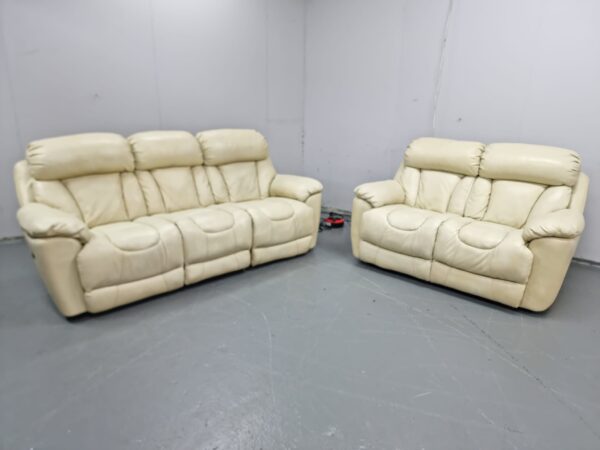 Dfs Supreme Top Grain Leather 3 Seater Electric Recliner and 2 Seater Sofa