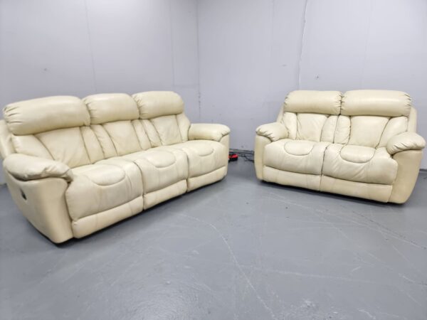 Dfs Supreme Top Grain Leather 3 Seater Electric Recliner and 2 Seater Sofa - Image 3