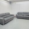 Sofology Grey Suede 3 and 3 Seater Electric Recliner Sofas with USB - Image 3