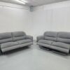 Sofology Grey Suede 3 and 3 Seater Electric Recliner Sofas with USB - Image 6