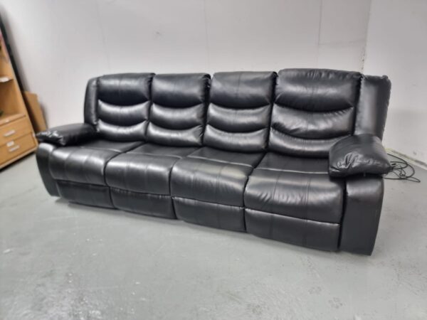 Leather 4 Seater Recliner Sofa - Image 2