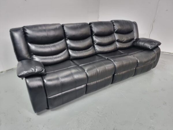 Leather 4 Seater Recliner Sofa - Image 3
