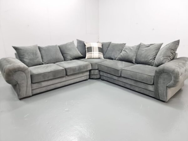 Scs Grey Fabric Corner Sofa