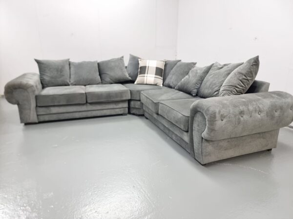Scs Grey Fabric Corner Sofa - Image 2