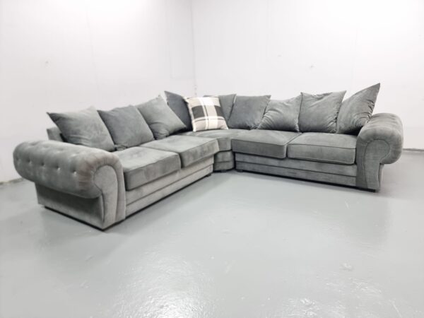 Scs Grey Fabric Corner Sofa - Image 3