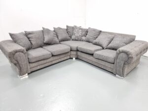 Grey Fabric Corner Sofa