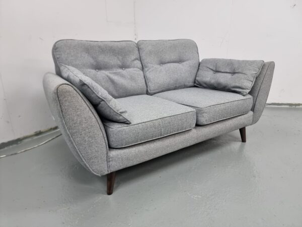 French Connection Grey Fabric 2 Seater Sofa - Image 3