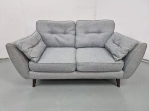 French Connection Grey Fabric 2 Seater Sofa