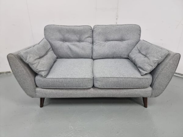 French Connection Grey Fabric 2 Seater Sofa