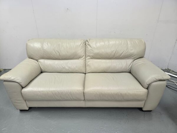 Dfs Grey Leather 3 and 2 Seater Sofas - Image 5