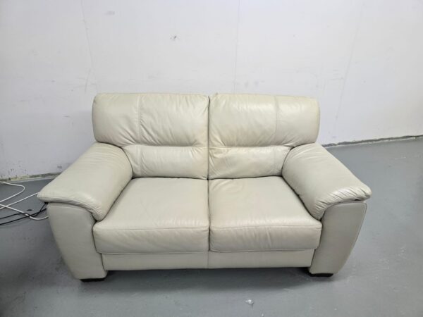 Dfs Grey Leather 3 and 2 Seater Sofas - Image 6