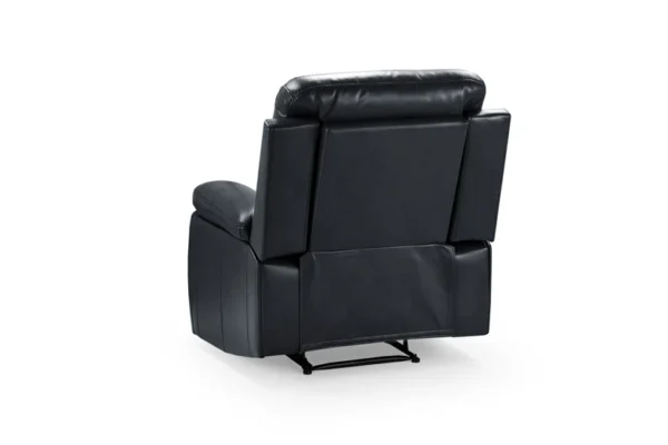 Cody Black Leather Manual Recliner Chair - Image 4