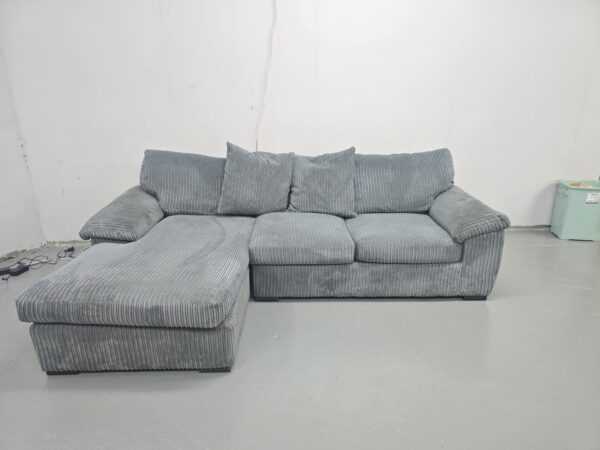 Corded Grey Right Hand Chaise - Image 3