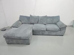 Corded Grey Right Hand Chaise