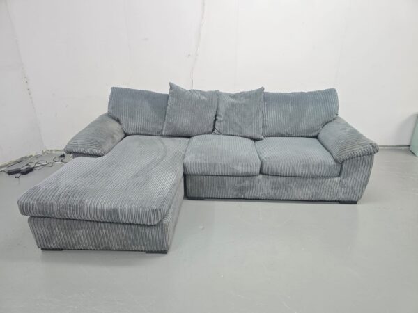 Corded Grey Right Hand Chaise